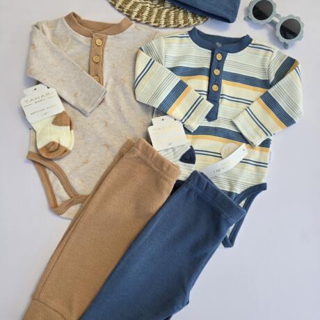 4pcs brown trouser set