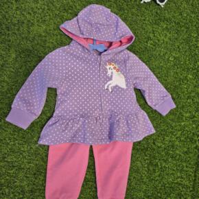 2pc purple hoodie pink trouser set
