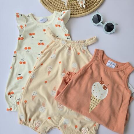 3 pc girls romper set
