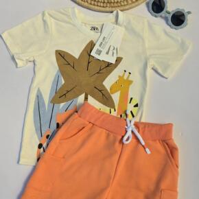 2pc orange short set