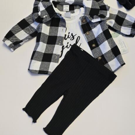 4pc black and white tight set