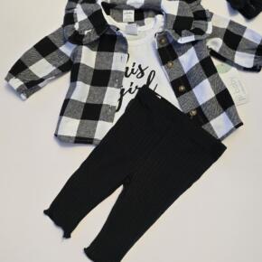 4pc black and white tight set