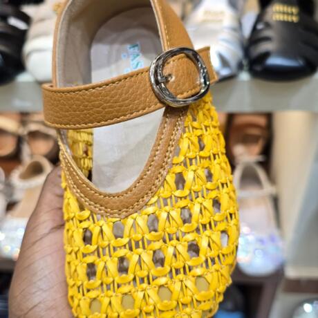 Yellow baby shoes
