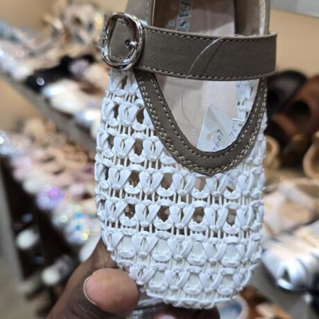 White & Brown baby shoes