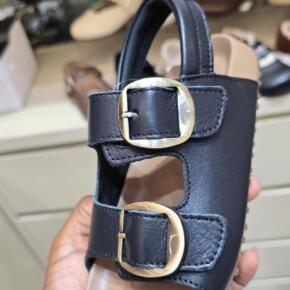 Black Leather baby sandals